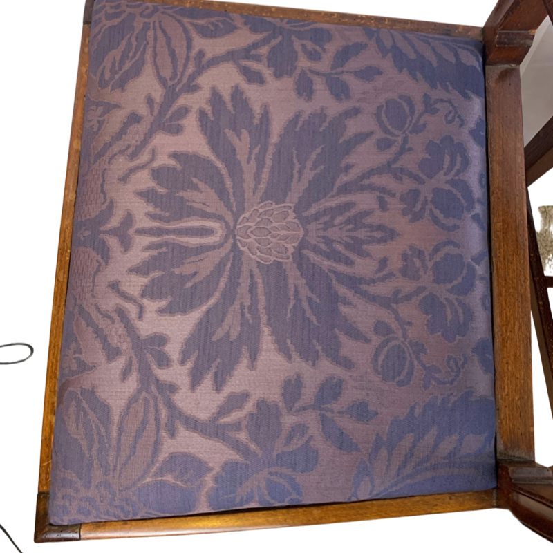 Mahogany Chair Blue Damask