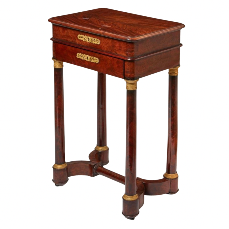 Charles X Mahogany Work Writing Table