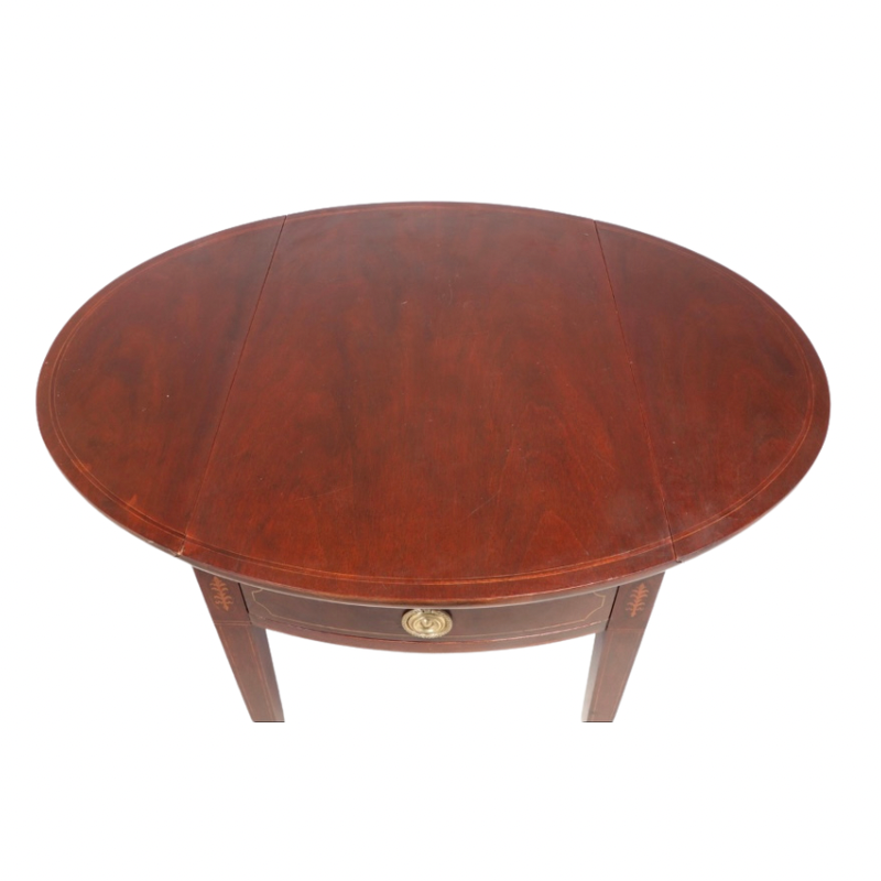 Baker Historic Charleston Federal Style Mahogany and Marquetry Pembroke Table