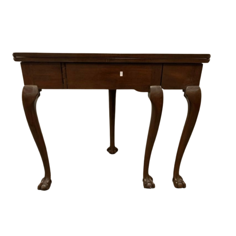 Kittinger Mahogany Flip Top Demilune Table