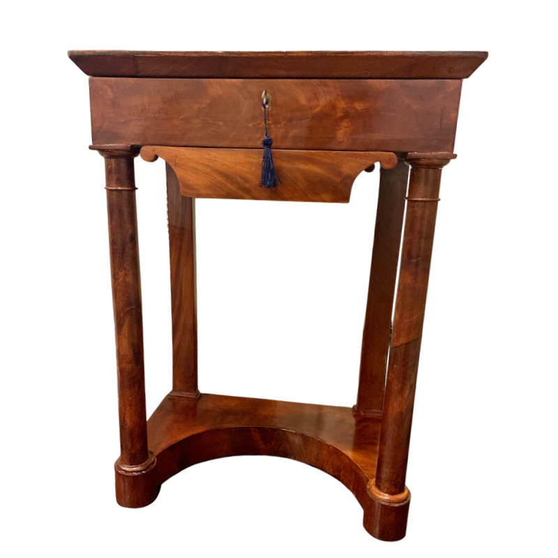 French Mahogany Work Table Nightstand