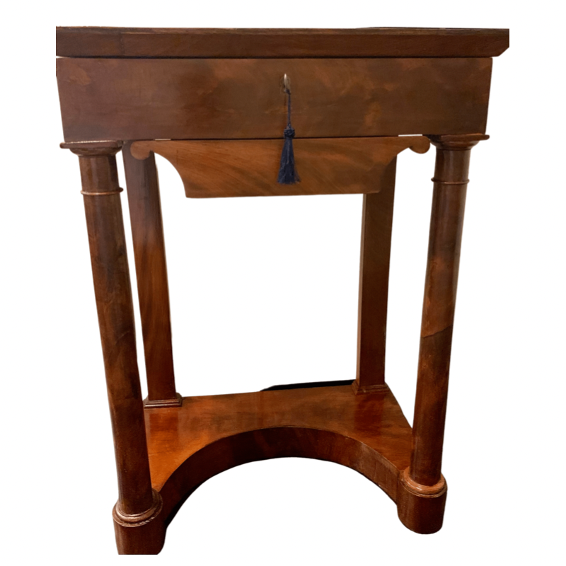 French Mahogany Work Table Nightstand